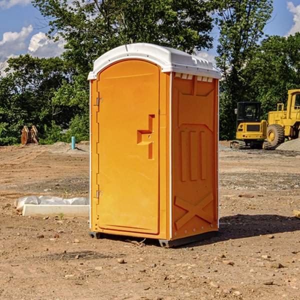 how often are the portable toilets cleaned and serviced during a rental period in Guy AR